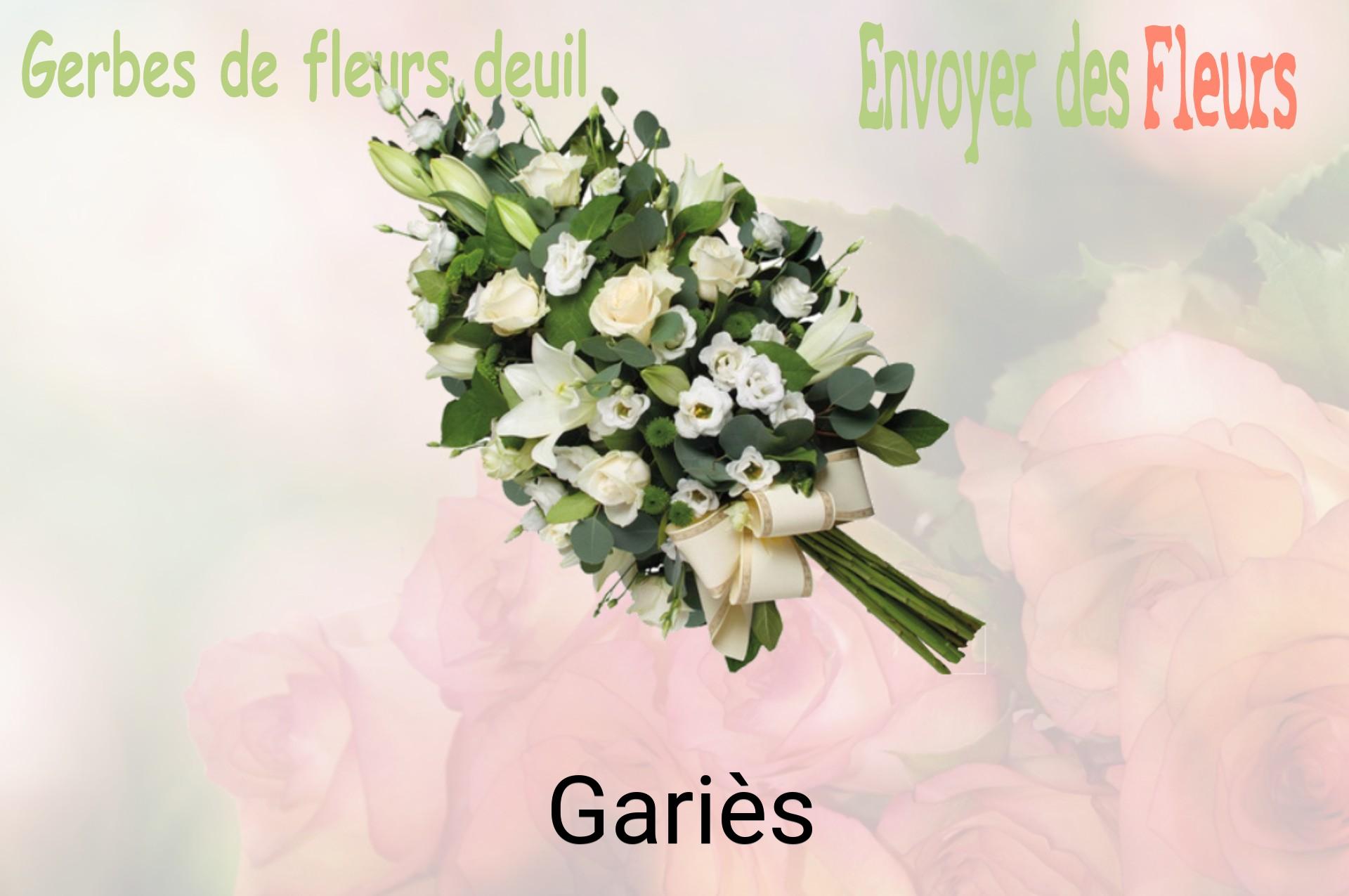 Gerbe de fleurs de deuil livrée à Gariès